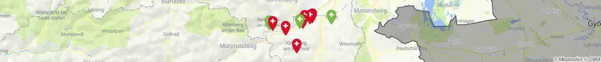 Kartenansicht für Apotheken-Notdienste in der Nähe von Gloggnitz (Neunkirchen, Niederösterreich)